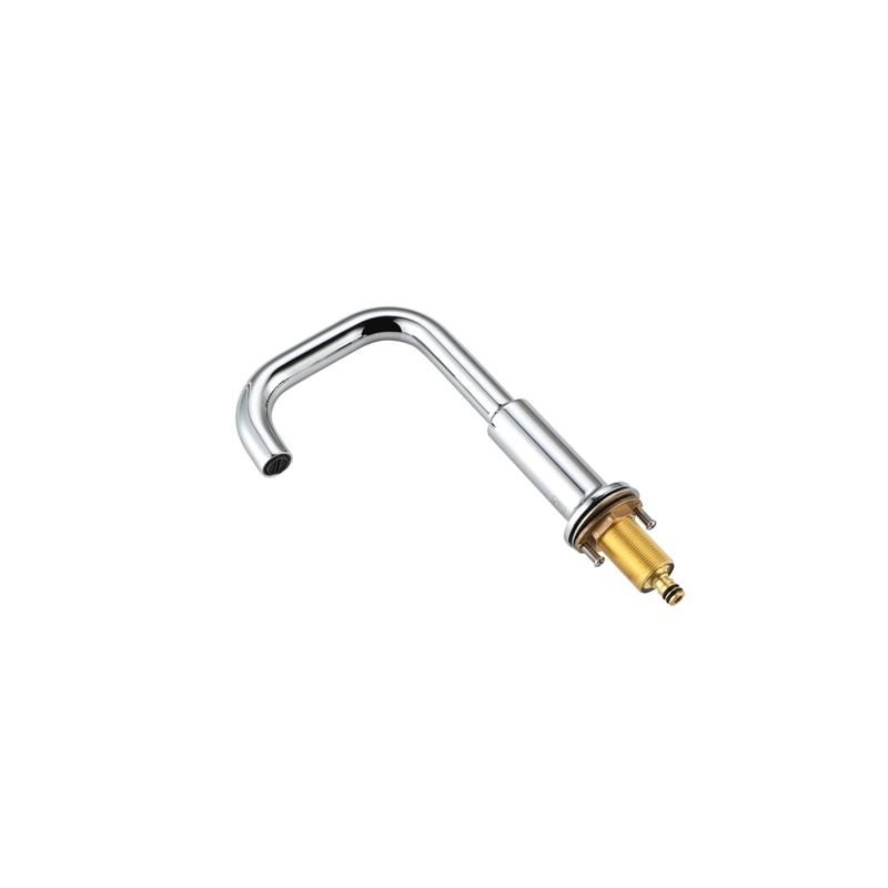 Pemberly Row Brass Double Handle Bathroom Faucet in Chrome