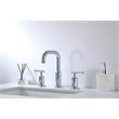 Pemberly Row Brass Double Handle Bathroom Faucet in Chrome