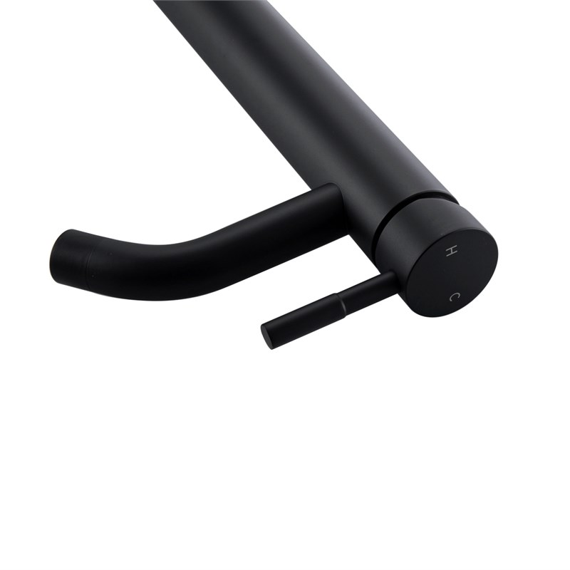 Pemberly Row Stainless Steel Bathroom Faucet in Matte Black