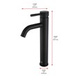 Pemberly Row Stainless Steel Bathroom Faucet in Matte Black