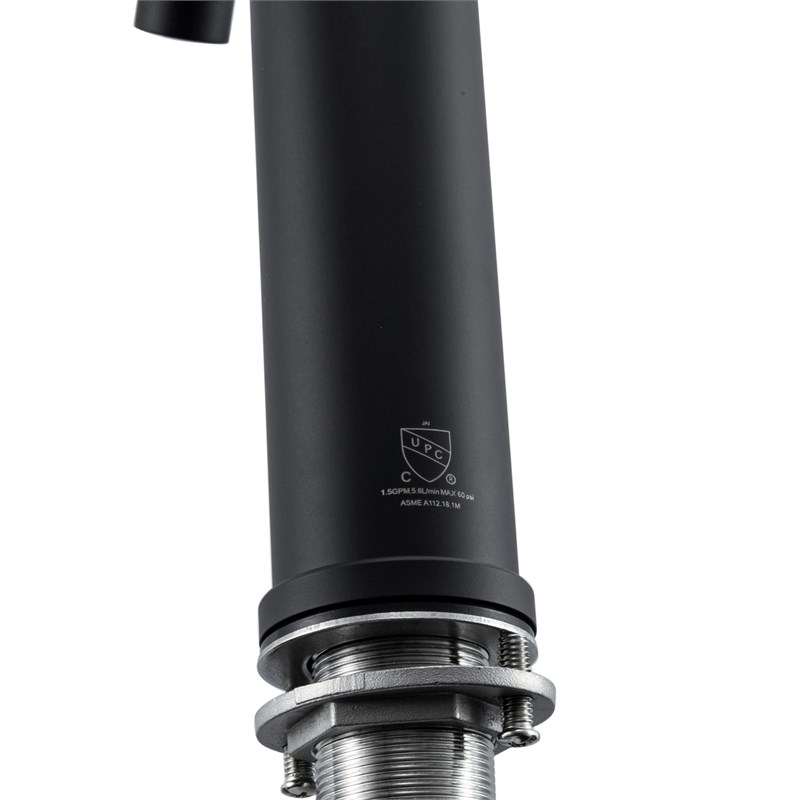 Pemberly Row Stainless Steel Bathroom Faucet in Matte Black