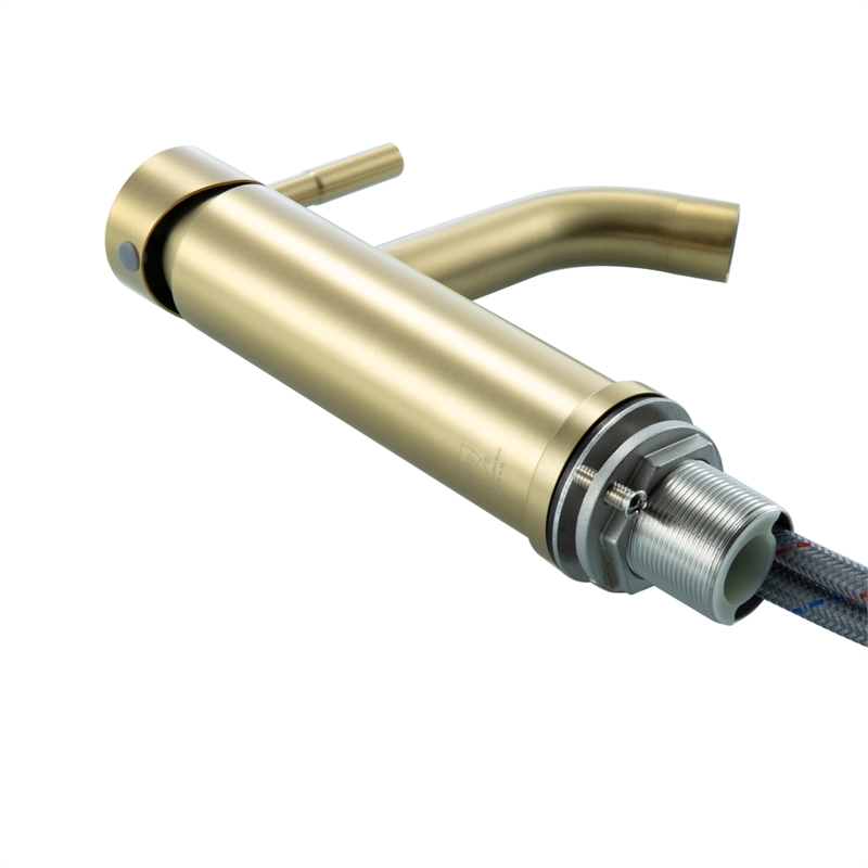 Pemberly Row Stainless Steel Bathroom Faucet in Brushed Gold