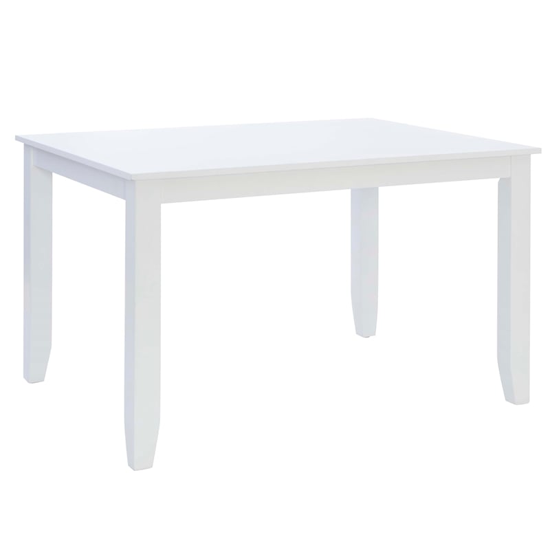 Pemberly Row 5-Piece Dining Set with White Table and Mint Chairs in Wood
