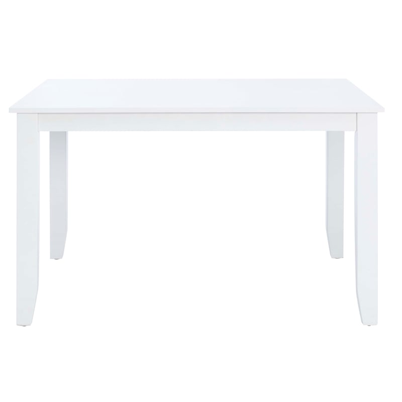 Pemberly Row 5-Piece Dining Set with White Table and Mint Chairs in Wood