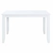 Pemberly Row 5-Piece Dining Set with White Table and Mint Chairs in Wood