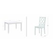 Pemberly Row 5-Piece Dining Set with White Table and Mint Chairs in Wood