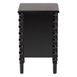 Pemberly Row Wood 2-Drawer End Table with Spindle Legs in Black