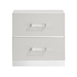 Pemberly Row 6-Piece King Bedroom Set in Glossy White with Storage Features