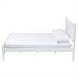 Pemberly Row Malaya Full Platform Bed with Scalloped Edges in White Wood