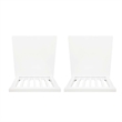 Pemberly Row Slat Back Rubberwood Chairs Set of 2 in White Lacquer