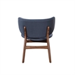 Pemberly Row 2-Piece Upholstered Lounge Chairs in Blue Velvet and Walnut