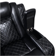 Pemberly Row 2-Piece Reclining Sofa & Console Loveseat in Black Faux Leather
