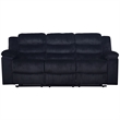 Pemberly Row 3-Piece Reclining Living Room Set with Fabric in Black
