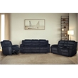 Pemberly Row 3-Piece Reclining Living Room Set with Fabric in Black