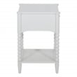 Pemberly Row Spindle Leg Nightstand with Drawer in Antique White Finish