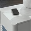 Pemberly Row Spindle Leg Nightstand with Drawer in Antique White Finish