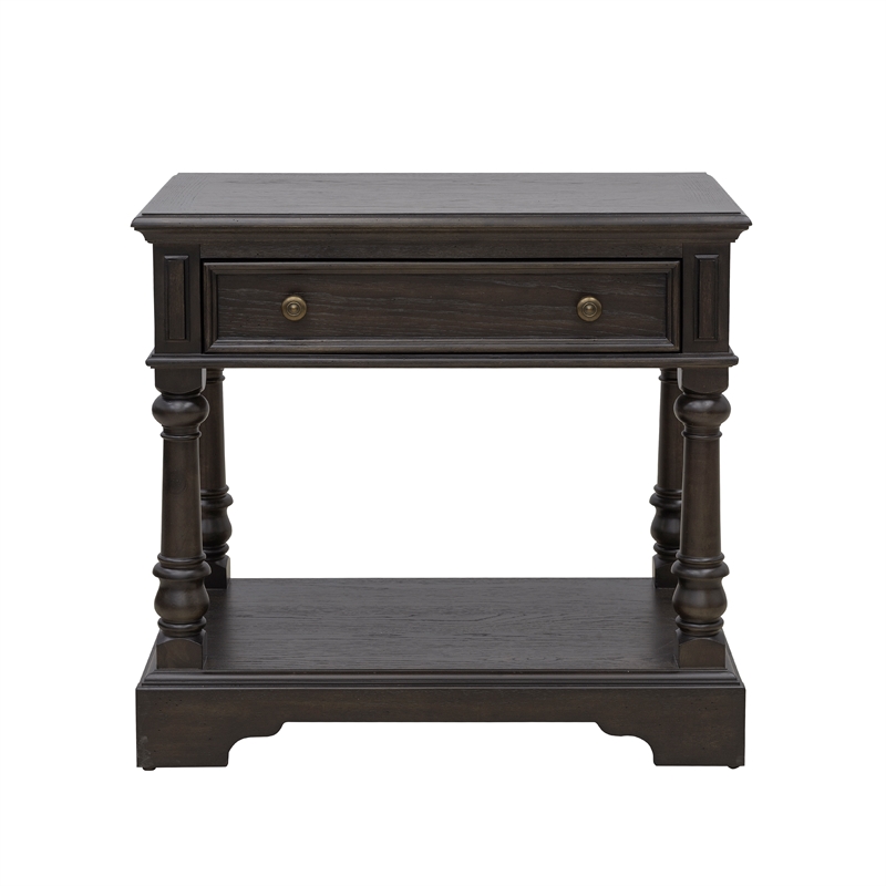 Pemberly Row Hickory Creek Bachelor's Chest Brown Velvet Finish