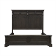 Pemberly Row Hickory Creek King Panel Bed Velvet Brown Finish
