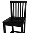 Pemberly Row Set of 2 High Back Counter Stools in Black Rubberwood