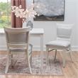 Pemberly Row Set of 2 Upholstered Dining Chairs in White Maple