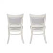 Pemberly Row Set of 2 Upholstered Dining Chairs in White Maple