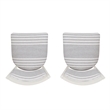 Pemberly Row Set of 2 Upholstered Dining Chairs in White Maple