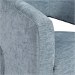 Pemberly Row Swivel Accent Chair with Open Back in Sky Blue Fabric