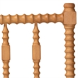 Pemberly Row Juliette Headboard Turned Spindle Wood Panel King Oak Brown