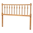 Pemberly Row Juliette Headboard Turned Spindle Wood Panel King Oak Brown