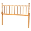 Pemberly Row Queen Bamboo Motif Headboard in Oak Brown Wood Panel