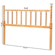Pemberly Row King Bamboo Motif Headboard in Oak Brown Wood Panel