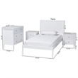 Pemberly Row Twin 4-Piece Bedroom Set with Dresser and Nightstands