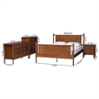 Pemberly Row 4-Piece Wood Queen Bedroom Set with 1 Nightstand