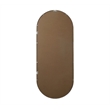 Pemberly Row Oval Pill-Shaped Metal Wall Mirror in Silver Finish 30x72 in
