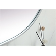 Pemberly Row Oval Pill-Shaped Metal Wall Mirror in Silver Finish 30x72 in
