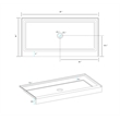 Pemberly Row Shower Base Center Drain Acrylic Glossy White 60x30 in