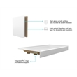 Pemberly Row Shower Base Center Drain Acrylic Glossy White 60x30 in