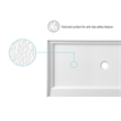 Pemberly Row Shower Base Center Drain Acrylic Glossy White 60x30 in