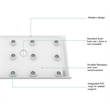 Pemberly Row Shower Base Center Drain Acrylic Glossy White 60x30 in