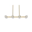 Pemberly Row 8-Light Pendant Light in Satin Gold and Clear Glass