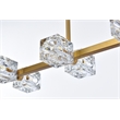 Pemberly Row 8-Light Pendant Light in Satin Gold and Clear Glass