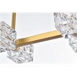 Pemberly Row 8-Light Pendant Light in Satin Gold and Clear Glass