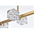 Pemberly Row 8-Light Pendant Light in Satin Gold and Clear Glass