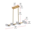 Pemberly Row 8-Light Pendant Light in Satin Gold and Clear Glass