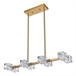 Pemberly Row 8-Light Pendant Light in Satin Gold and Clear Glass