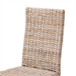 Pemberly Row Bohemian Gray Kubu Rattan Mango Wood Dining Chair