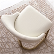 Pemberly Row Set of 4 Barrelback Counter Stools in White and Gold Finish