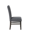 Pemberly Row 5-Piece Acacia Wood Dining Set in Gray with Upholstered Chairs