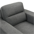 Pemberly Row Gray Arm Chair with Polyester Upholstery and Wood Frame