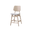 Pemberly Row Wood Counter Height Dining Chairs in White Ash (Set of 2)